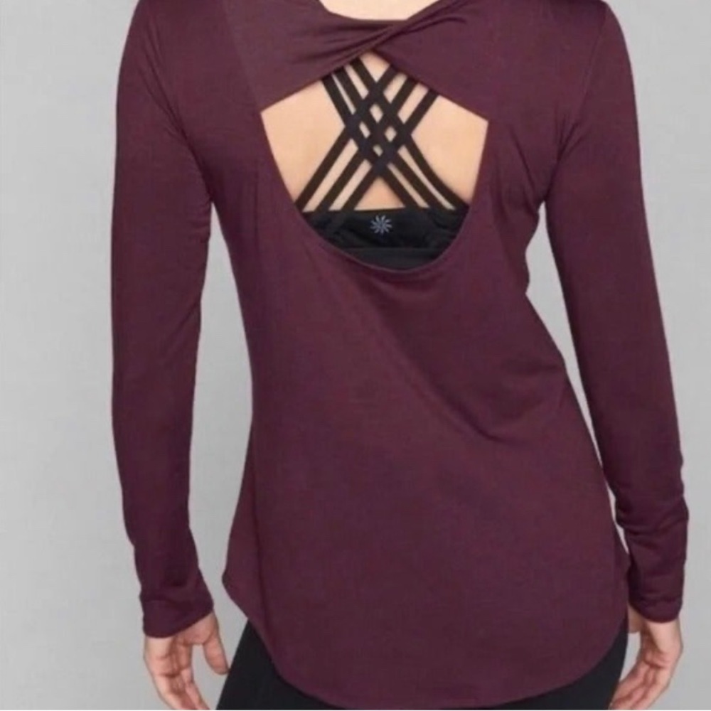 Athleta Open Back Flexlight Cross Back Top